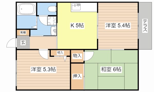 コーポ　ツジタツの物件間取画像